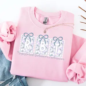 RBT Short Sleeve T-shirt / Sweatshirt ,  Boho Registered Behavior Technician t-shirt  Floral Behavior Therapist shirt  Flowers Gift for RBT ABA Therapist Apparel