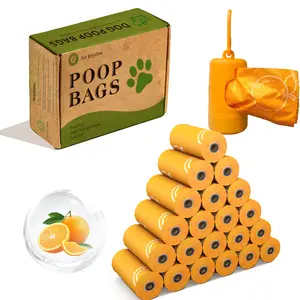 8 Rolls Dog Poop Bags, 120 Counts, Leak-Proof Pets Waste Bags, Scent Sealed, Square Shape, Suitable for Outdoor Travel