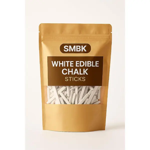 HOT !!! SMBK Edible White Chalk Pencils, Natural Slate Sticks for Pica, Indian Clay Dirt Chalk, 110 gm