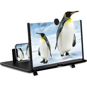 Screen Magnifier for Cell Phone,   Foldable Portable Mobile Phone Projector Screen for Movies, Videos, and Gaming 12 Inch