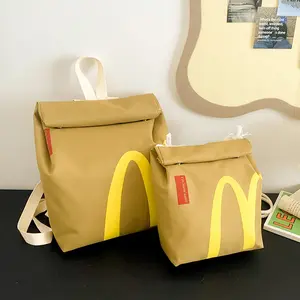 McDonald's Funny Backpack - Casual Canvas for Women & Men 2025 Personalized Student Ideal for Outdoor School Use