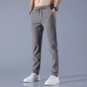 Men's Lightweight Casual Jogger Pants - Slim Fit Stretch Trousers with Drawstring Waist and Quick-Dry Fabric