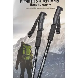 Outdoor travel trekking stick retractable for the elderly climbing cane aluminum alloy trekking stick walking stick