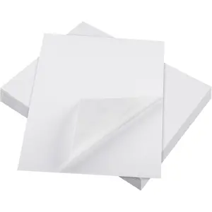 Washi Paper Sticker White Printable Multipurpose Copy Paper Inkjet Printer Compatible Full Sheet Letter Size Labels(30 Pcs,8.5 x 11 Inches)