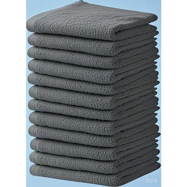 "Premium Salon Towels 12 Pack - 16 x 27 Inch Highly Absorbent Gym & Spa Towels - Soft Grey Hair Care Towels for Home & Beauty - Reusable Quick-Dry Towel Set - Multipurpose Salon Essentials" Cotton Hand