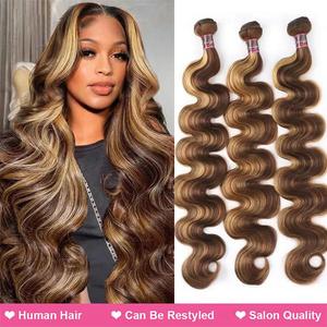 Uwigs 4 27 Highlight Body Wave Bundles Ombre Colored Human Hair Weave Bundles 1 3 4 Bundles TikTokShopBlackFriday