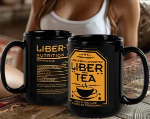 Liber-Tea Mug, Morning Cup Of Liber-Tea, Taste Democracy, Gift for Gamers, Gift for him, Gamer Gift for Boyfriend Ceramic Mug (11oz, 15oz)
