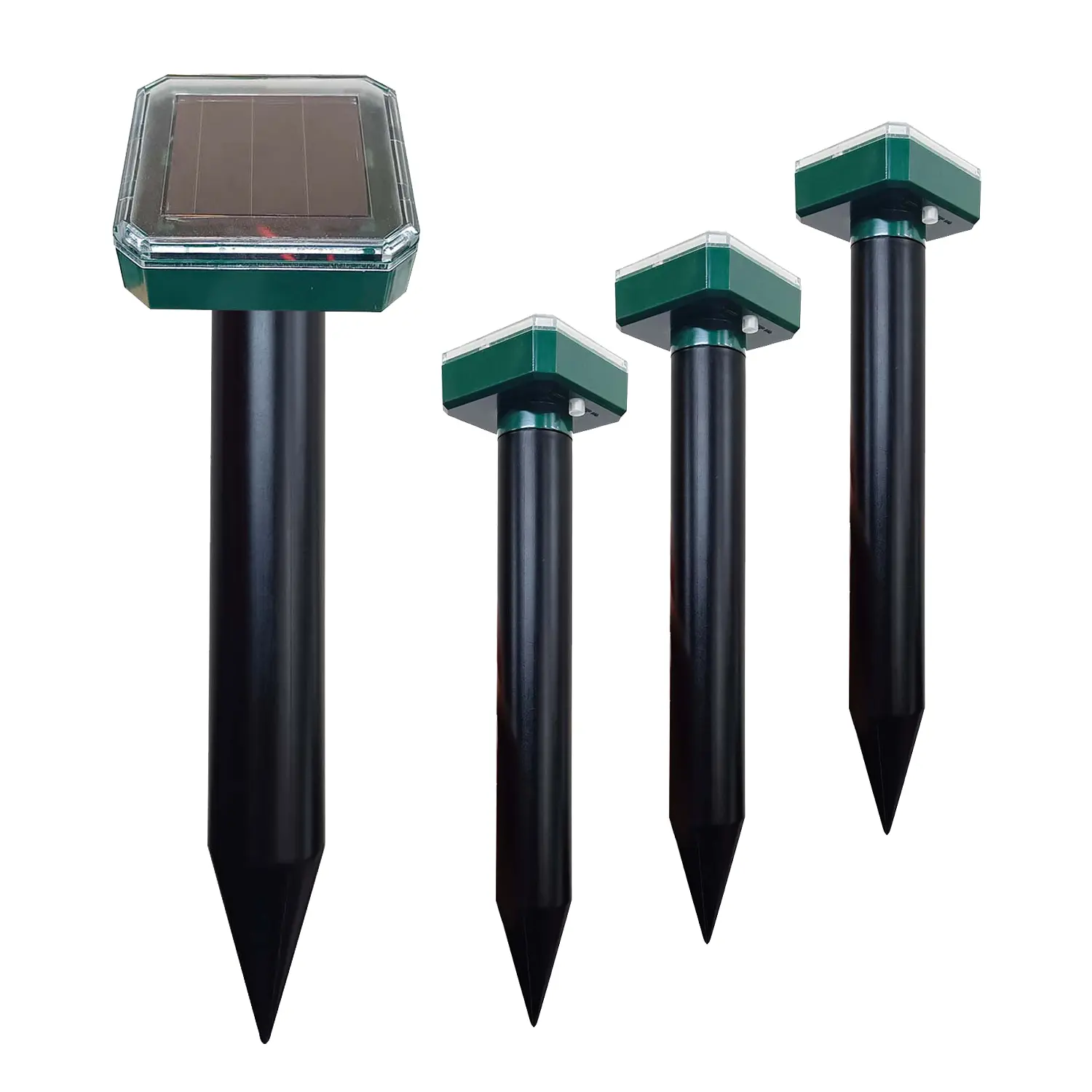 4 Packs Mole Repellents - Mole Sonic Repellent - Waterproof Solar Mouse Repeller - Snake Repellent Outdoor - Mole Repellent Solar Plastic Defense