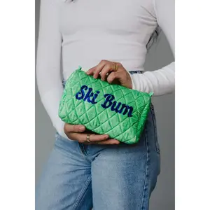 Ski Bum Travel Pouch - Green & Blue