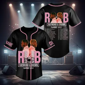 R&B Tour 2026 Baseball Jersey – Concert Style Music Shirt, Vintage Tour Outfit, Unisex Streetwear, Gift for Him, Gift for Fans