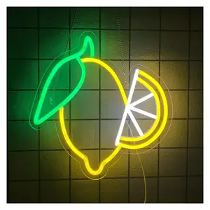 Sign Illuminated Lemon Neon Sign, LED Neon Light Sign,USB Neon Light For Wall Decor, For Shop, Home, Room, Bedroom,Party 29.6cm34.5cm