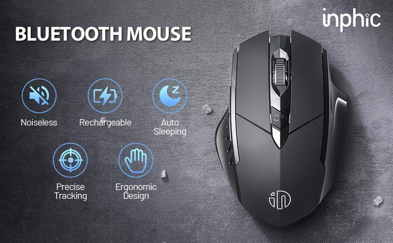 Rechargeable Multi-Device Wireless Bluetooth Mouse