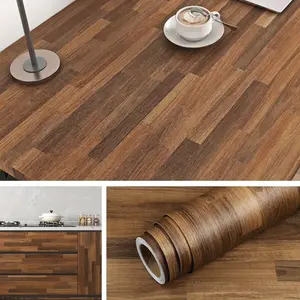 Realistic Wood Grain Peel and Stick Wallpaper Waterproof Self Adhesive Vinyl Wrap Modern Home Decor Contact Paper for Kitchen Countertops Cabinets Desks Furniture Renovation