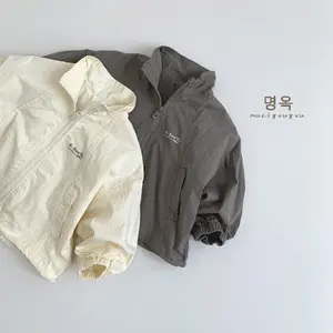 Kids' Casual Jacket, Retro Asian-Inspired Denim or Corduroy Coat for Boys and Girls, Soft Lightweight Fall and Spring Outerwear for Toddler & Kids