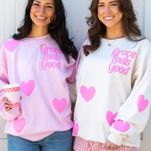 PUFF ‘Grace Feels Good' Heart Pop Sweatshirt