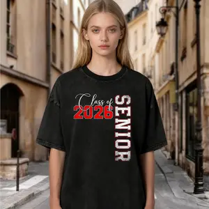 100% Cotton - High-Quality T-Shirt - Gift Edition-Unisex-Senior 2026 Graduation My Last First Day Of Class Of 2026 T-Shirt Casual Anniversary