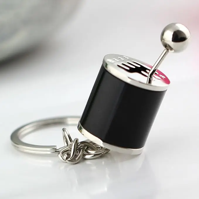 Rotors Six Speed Manual Transmission Shift Gearbox Fidget Toy Automotive Part Car Keychain Key Ring