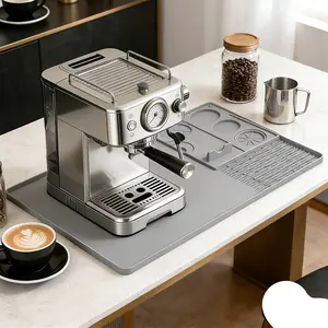 Protect Your Countertop, 23x15 Inch Large Non-Slip Silicone Mat, Heatproof & Waterproof, for Breville Barista Express & Delonghi