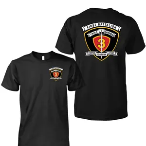 USMC 1st Battalion 3rd Marines T-Shirt – Fortes Fortuna Juvat United States Marine Corps Graphic Tee – Veteran & Active Duty Marines Military Pride Shirt