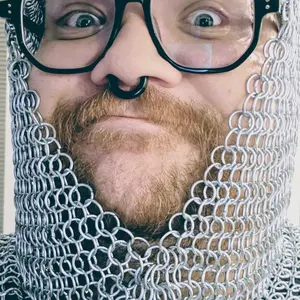 Medieval Warrior Chainmail Coif Armor, 18.75 Inches - Costumes for men, Cosplay, Renaissance