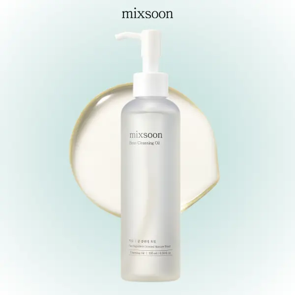 [mixsoon] Bean Facial Cleansing Oil - 6.59 fl.oz/195ml Lightweight Milky Korean Makeup Remover, Soybean-Infused Gentle Hydrating Deep Cleanser, Natural Material Facial Cleanser for Daily Use & Glass Skin Goals