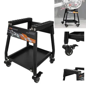 Motorcycle Lift Stand, Movable Motorcycle Lift Panel Stand, Maintenance Universal Stand for Most Motorcycles Motocross Dirt Bike Dual Sport Enduro
