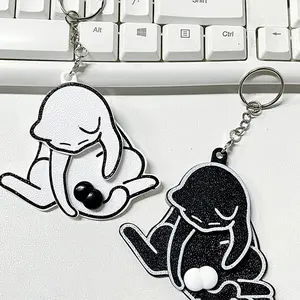 Cute Cat Prank Keychain Pendant, Retractable & Rotating Design, Perfect for Backpacks & Travel Bags, Ideal Gift for Friends