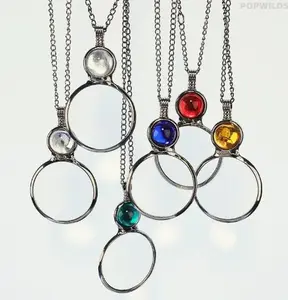 Magnifying Glass Shaped Pendant Chain Jewelry Necklace, Exquisite Practical Ornamental Costume Jewelry, Thoughtful Mother's Day Gift for Mom, Chain Jewelry Necklaces
