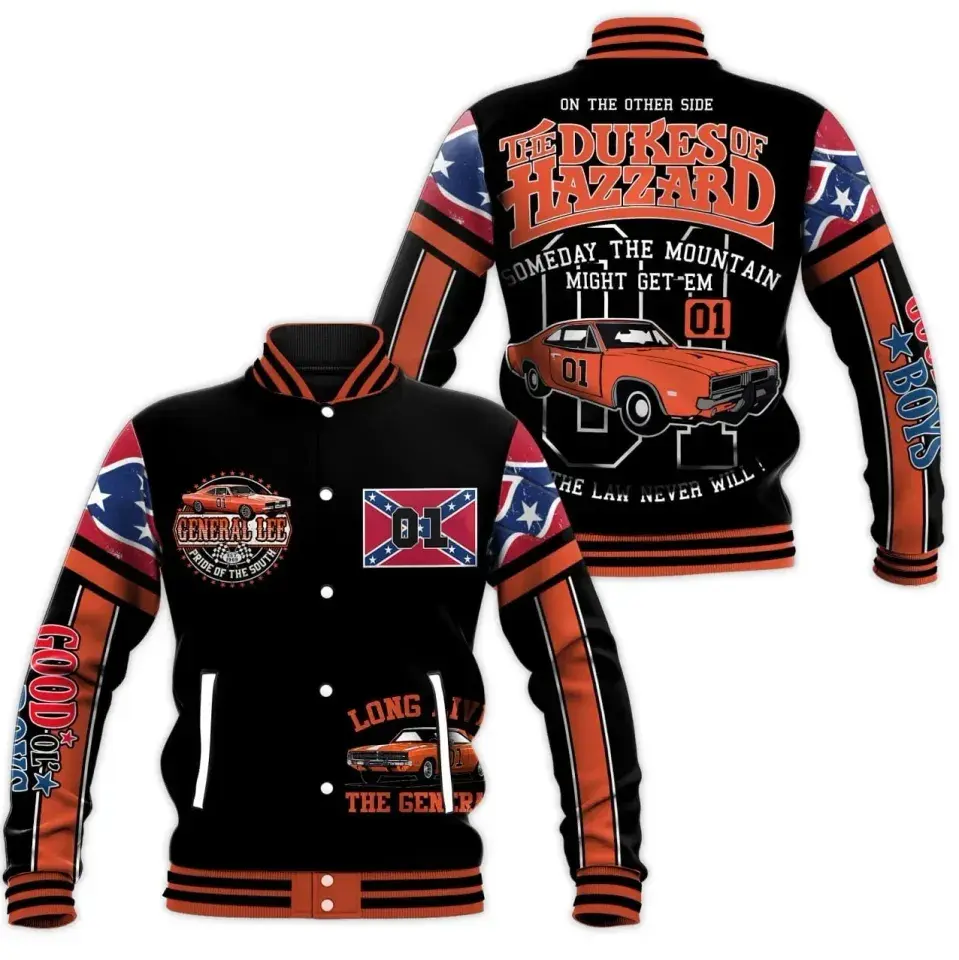 The Dukes Of Hazzard New Bomber Baseball Jacket For Fan, Sport Baseball Jacket, Classic Varsity Look, Trendy Streetwear Outfit