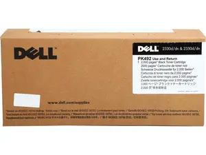 Dell PK492 (Parts # XN009) Toner Cartridge 2,000 page yield for Dell 2330d, 2330dn, 2350d and 2350dn Laser Printers; Black