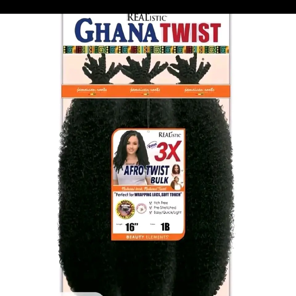 Female Heat Resistant Ghana Twist 3x Synthetic Hair Extensions
