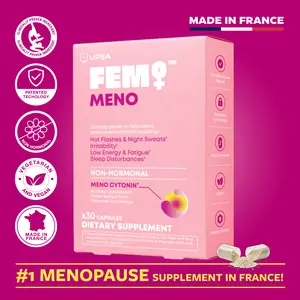 UPSA FEM MENO Non-Hormonal Menopause Support Edible Vitamin Supplement, Clinically Validated Pollen Extract Self-Care Products, Patented Technology Vegan Dietary Supplement for Hot Flashes, Night Sweats