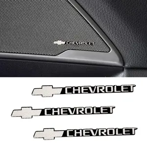 4Pcs For Chevrolet Colorado Cruze Captiva Sonic Spark Onix Malibu 3D Aluminum Emblem Badge Sticker Decal Car Decals Accessories