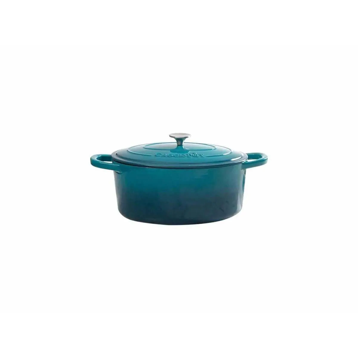 Gibson 109475.02 7 qt Crock Pot Dutch Oven, Teal