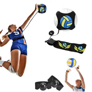 Elastic Rebound Volleyball Training Belt – Stationary Practice Aid with Spinning Rope for Hitting & Passing Drills – Self-Returning Rope for Solo Home Training