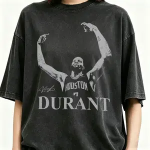 Kevin Durant Houston Vintage Washed Tee | Retro Basketball Shirt  #HoustonBasketball #KD7