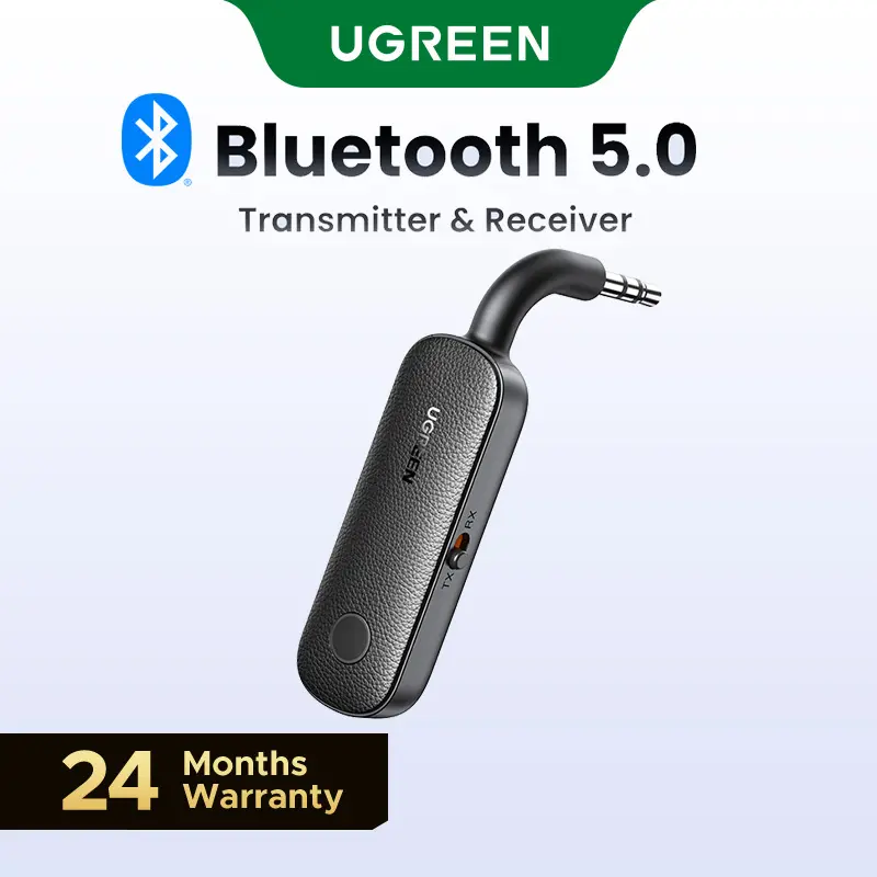 UGREEN Airplane Bluetooth Transmitter Receiver for 2 AirPods or BT Devices, Bluetooth Wireless Transmitter for Headphones, TV Car Home Stereo System, Bluetoothtransmitter, Auto, Automotive -Summer Sale