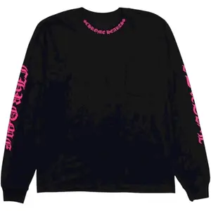 Chrome Hearts Long Sleeve Pocket Crew Hot Pink/Black