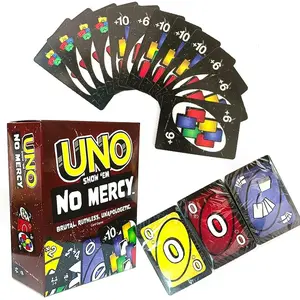 UNO NO MERCY Matching Card Game Minecraft Dragon Multiplayer Family Party Boardgame Funny Friends Entertainment Poker Kids Toys