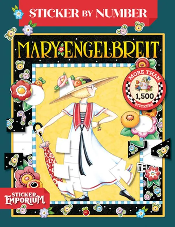 Mary Engelbreit Sticker Emporium: English Focus-Boosting Activity Book for Teens, Paperback with Multiple Sheets, Stickers Included, Relaxation
