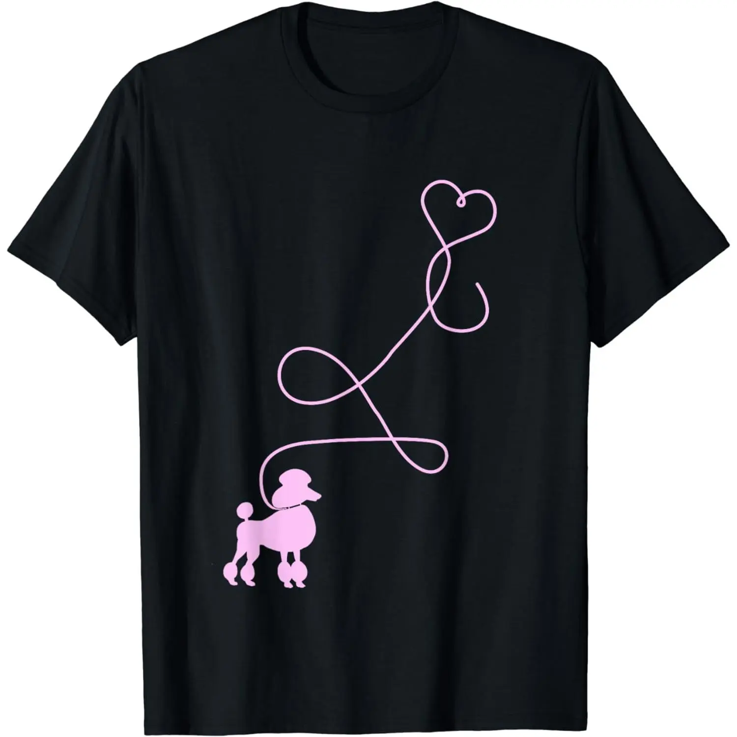 Women's 1950s Sock Hop Fashion T-Shirt - Vintage Casual Streetwear Top with Poodle Graphic, Short Sleeve, Distressed Print, Washed Finish, Whimsical Look for Costume Parties