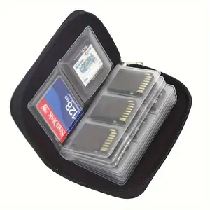 Durable Nylon Multi-Functional Storage Card Box Organizer, Portable Camera Memory Solution for Cf SD Xd Micro SD Cards, Desk Organizer