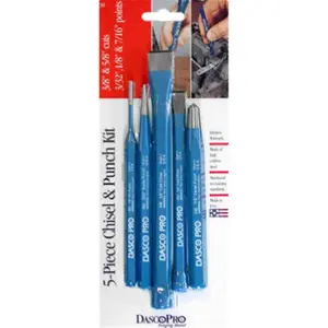 212 MAIN Dasco Pro 30 5-Piece Punch & Chisel Kit, for DIY Woodwork and Woodworking Projects
