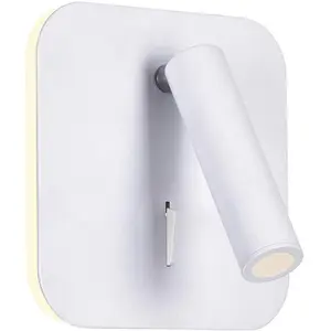 CWI Lighting Private I LED 6 inch Matte White Wall Sconce Wall Light 1242W6-103