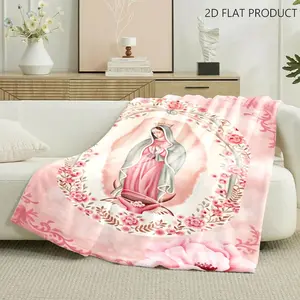 Delicate Floral-patterned Throw Blanket, Multi - color, Multiple Specifications Available, Soft & Decorative, Ideal for Napping/Lounging, Adds Serene Aesthetic to Spaces