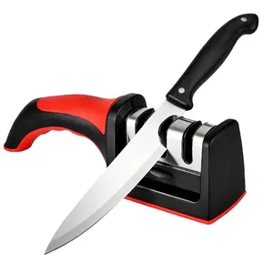 3-Stage Professional Kitchen Knife Sharpener - Knife Sharpener HelpsRepair, Restore, Polish Blades and 3 Stage Sharpening Slots Kitchen Utensils