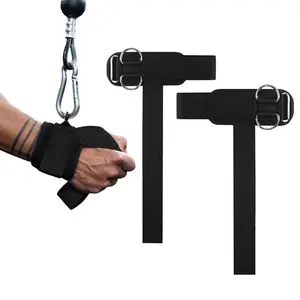 Double D Ring Lifting Straps,2 in 1,Anti-slip grip tape D-rings are suitable for free weight and cable training Thickened cushioning, maximum support, padded back, thickened non-slip strap, providing excellent grip, durable and reliable design