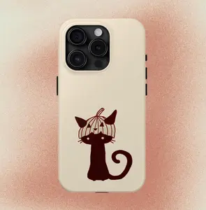 Black Cat Pumpkin Halloween Phone Case Spooky Grunge Horror Cute Gift Cool MagSafe Case Phone - Case iP 16 15 14 13 12 11 X