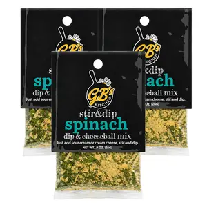 Spinach Dip & Cheeseball Mix | Pack of 3 | .9 oz | GB's Kitchen