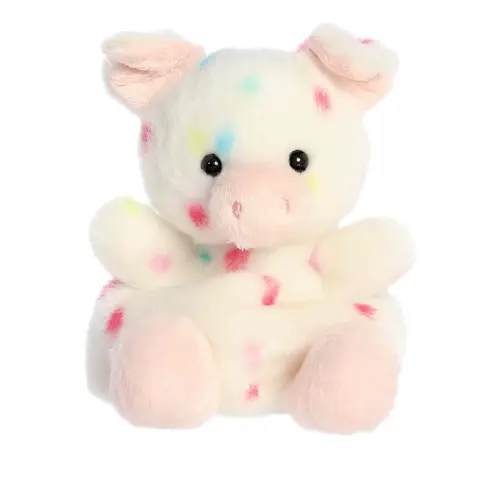 Palm Pals Adorable Patsy Funfetti Pig 5 inch White Mini Soft Plush Collectable Stuffed Animal